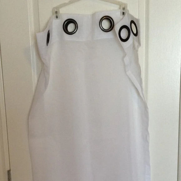 JC Penney Home 2 White Sheer Window Panels Curtains Drapes Grommet Top 84" x 50" - Picture 1 of 7